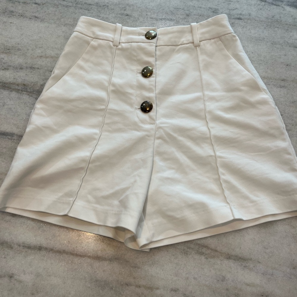 Zara high waist button shorts